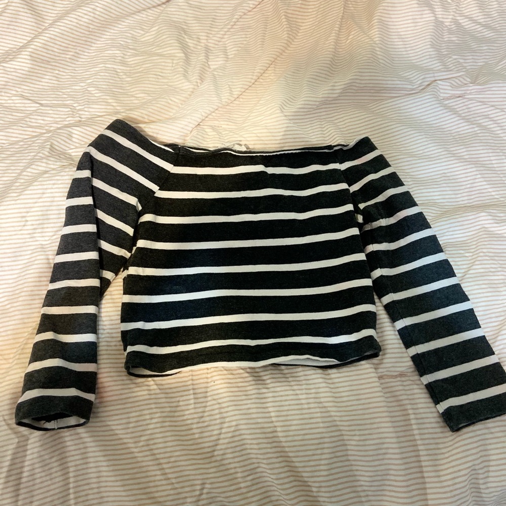 Off The Shoulder Stripe Top
